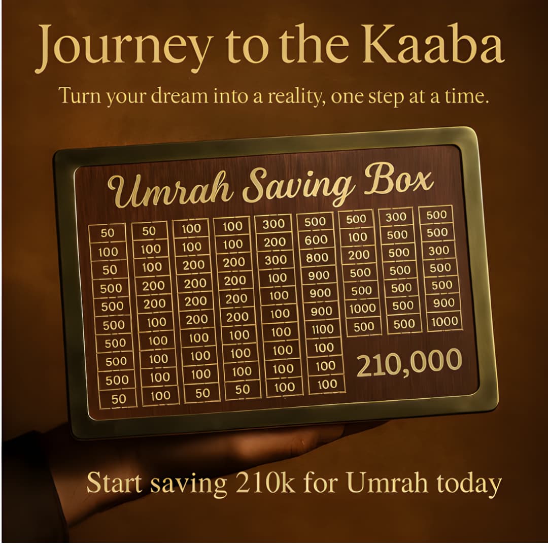 Umrah Savings Box 210,000 - Get Ready to go to Umrah